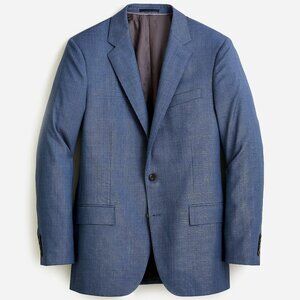 NWT $450 J Crew Ludlow Slim Fit Harbor Blue Suit Jacket in Stretch Worsted Wool